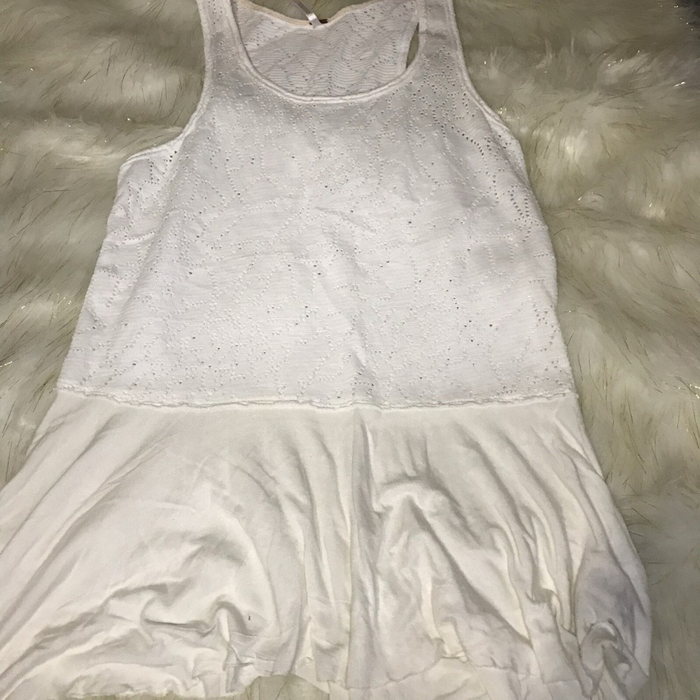 Free People White Sleeveless Top